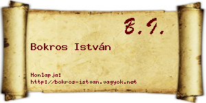 Bokros István névjegykártya